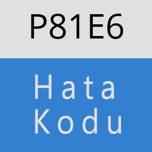 P81E6 hatasi