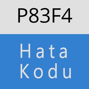 P83F4 hatasi