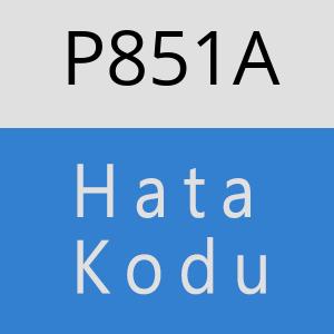 P851A hatasi