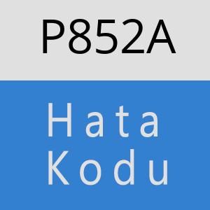 P852A hatasi