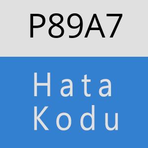 P89A7 hatasi