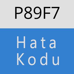 P89F7 hatasi