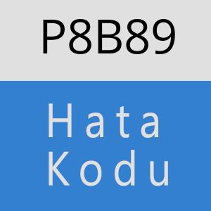 P8B89 hatasi