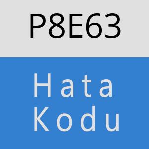 P8E63 hatasi