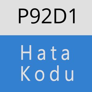 P92D1 hatasi