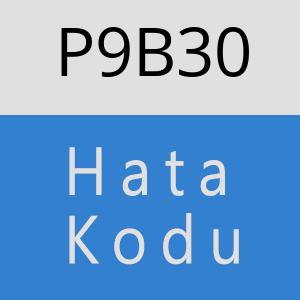 P9B30 hatasi