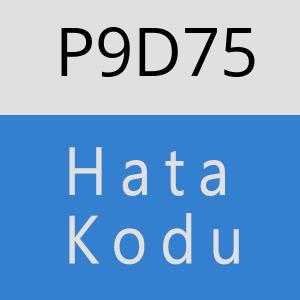 P9D75 hatasi