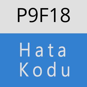 P9F18 hatasi