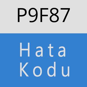 P9F87 hatasi