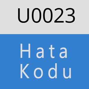 U0023 hatasi