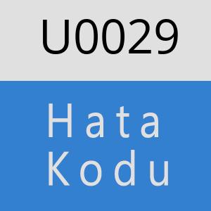 U0029 hatasi