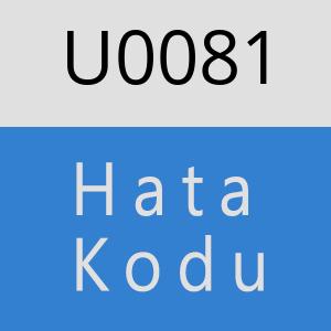 U0081 hatasi