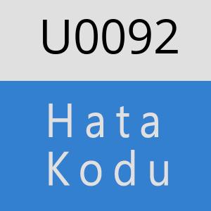 U0092 hatasi