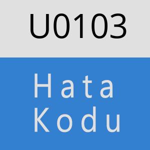 U0103 hatasi