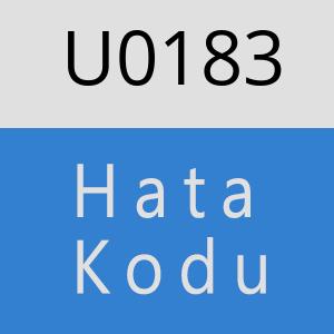 U0183 hatasi