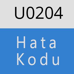 U0204 hatasi