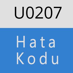 U0207 hatasi