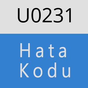 U0231 hatasi