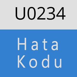 U0234 hatasi