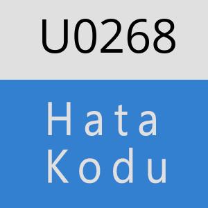 U0268 hatasi