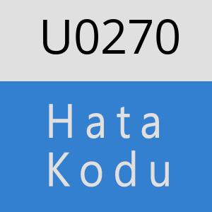 U0270 hatasi