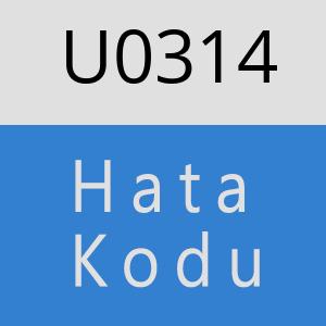 U0314 hatasi