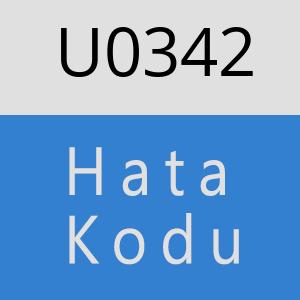 U0342 hatasi