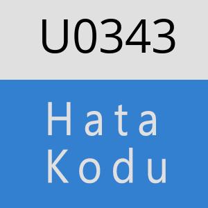 U0343 hatasi