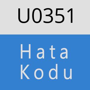 U0351 hatasi