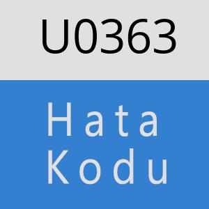 U0363 hatasi