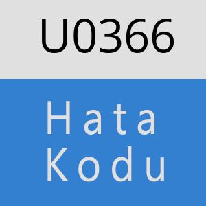 U0366 hatasi