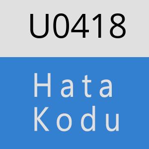 U0418 hatasi