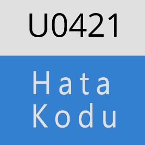 U0421 hatasi