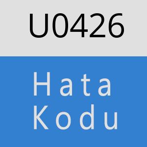 U0426 hatasi