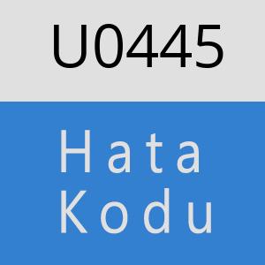 U0445 hatasi