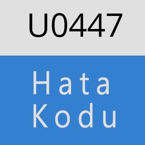 U0447 hatasi