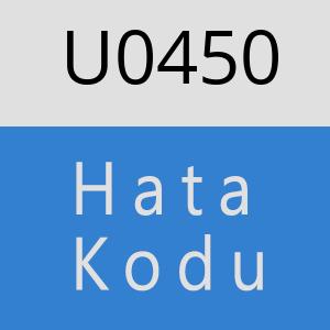 U0450 hatasi