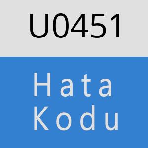 U0451 hatasi