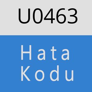 U0463 hatasi