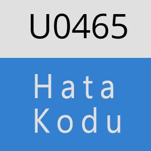 U0465 hatasi