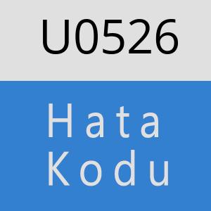 U0526 hatasi