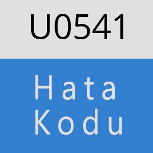 U0541 hatasi