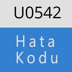 U0542 hatasi