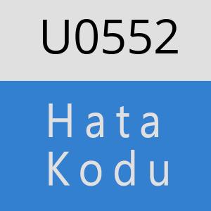 U0552 hatasi