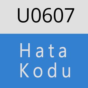 U0607 hatasi