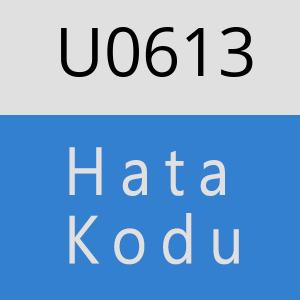 U0613 hatasi