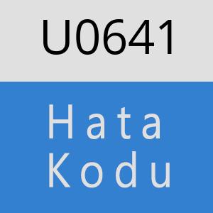 U0641 hatasi