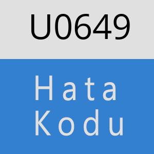 U0649 hatasi