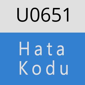 U0651 hatasi