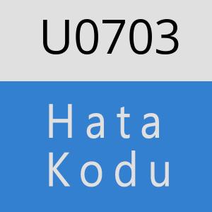 U0703 hatasi